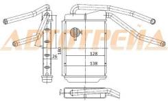 Радиатор отопителя. Daewoo Nexia, KLETN Двигатели: A15MF, G15MF