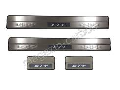 Накладка на порог. Honda Fit, GE, GE6, GE7, GE8, GE9, GP1, GP4 Двигатели: L13A, L15A, LDA, LEA