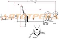 Стойка передняя NISSAN AD/ALMERA/PULSAR/BLUEBIRD SYLPHY/SUNNY/WINGROAD/OPEL AGILA 98-06 LH ST-54303-6N225