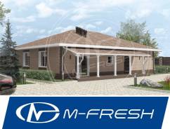 M-fresh Big Martin Plus! (Терраса накрытая, несущие стены). 100-200 кв. м., 1 этаж, 4 комнаты, бетон