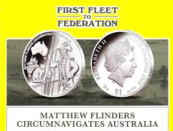 О-ва Кука 1 доллар 2016 Matthew Flinders. Корабль Парусник. Серия