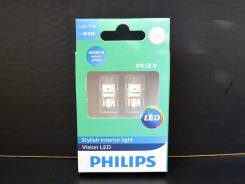 Philips лампы в габариты T10 W5W Vision LED 4000K (2 шт. ). Chevrolet: Lacetti, Captiva, Cruze, Chevy, Nubira, TrailBlazer, Aveo, Onix, Corsa, Lanos...