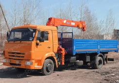 Камаз 4308. Кран-манипулятор с КМУ и бортовой платформой, 4 500 куб. см., 3-5 т
