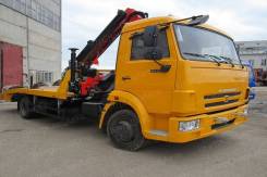 Камаз 4308. Автоэвакуатор с КМУ Fassi 130/Hyva 130 и ломаной платформой, 6 700 куб. см., 3-5 т
