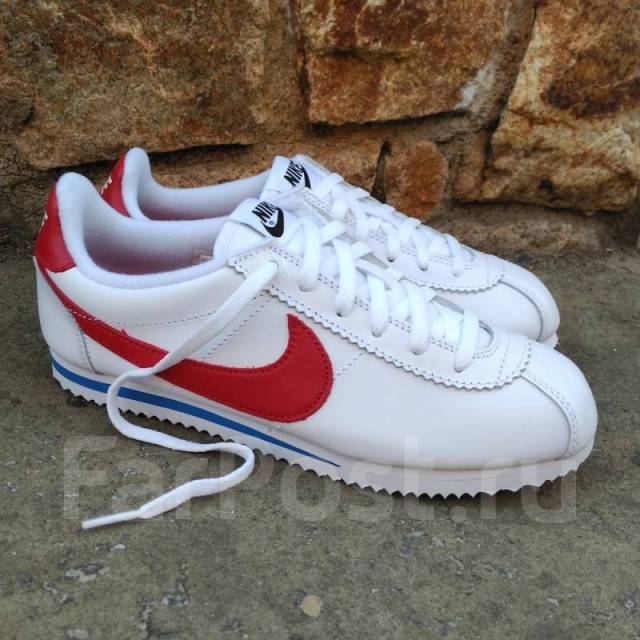 Classic cortez leather white red blue hotsell