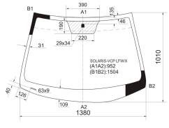 Стекло лобовое. Hyundai Accent, RB Hyundai Solaris, RB Kia Rio Двигатели: G4FA, G4FC. Под заказ