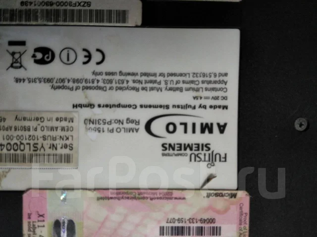 Fujitsu Siemens. 15.4", ��� 512 ��, WiFi: 1 ����