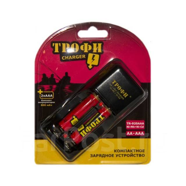 Зарядное устройство Трофи920 аккумуляторов AA AAA (2xAAA в комплекте ...