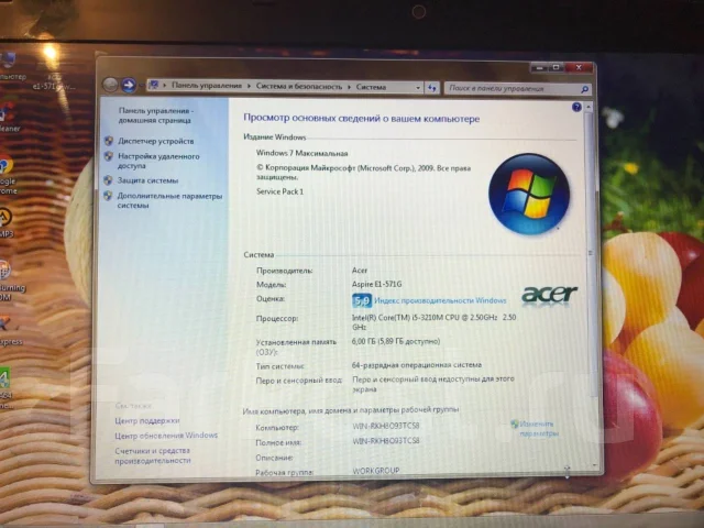Acer Aspire E1-571G-53214G50Mnks. 15.6", 2,5����, ��� 6 ��, ���� 500���, WiFi: 1, ����������� �� 2��. ����