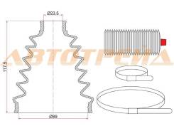 Пыльник шруса. Honda: Accord, Odyssey, CR-V, Accord Tourer, FR-V, Inspire, Civic, Integra, Stepwgn Двигатели: J30A4, K20A, K20A6, K20A7, K20A8, K20Z2...