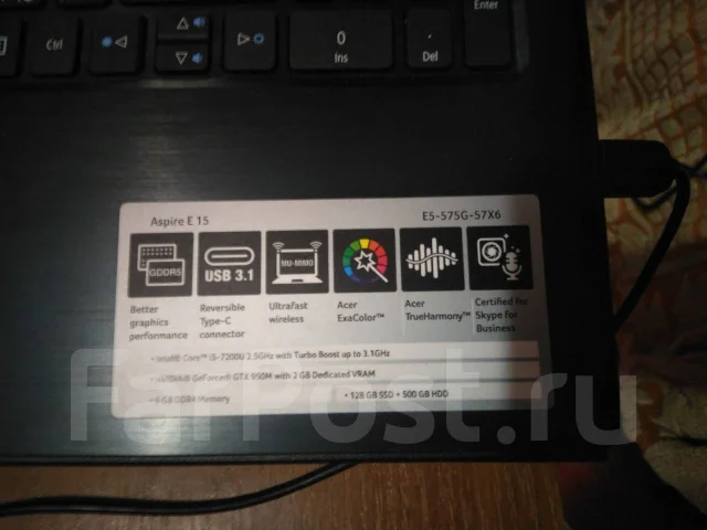 Acer Aspire E15. 15.6", 3,3����, ��� 6 ��, ���� 500���, WiFi: 1, Bluetooth: 1 ����