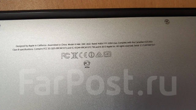 Apple MacBook Air 13 2013 Mid. 13", 1 300����, ��� 4 ��, ���� 128���, WiFi: 1, Bluetooth: 1, ����������� �� 10��. ����