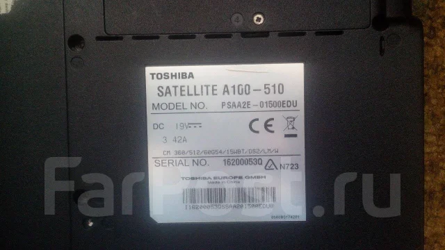 Toshiba Satellite A100. 15.4", WiFi: 1, Bluetooth: 1 ����