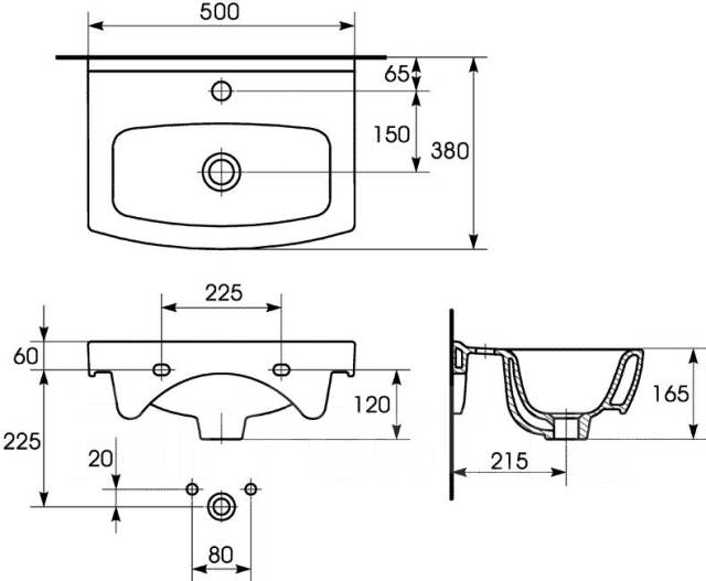 Раковина \"Cersania\" 50 cm белая - Сантехника и водоснабжение во ...