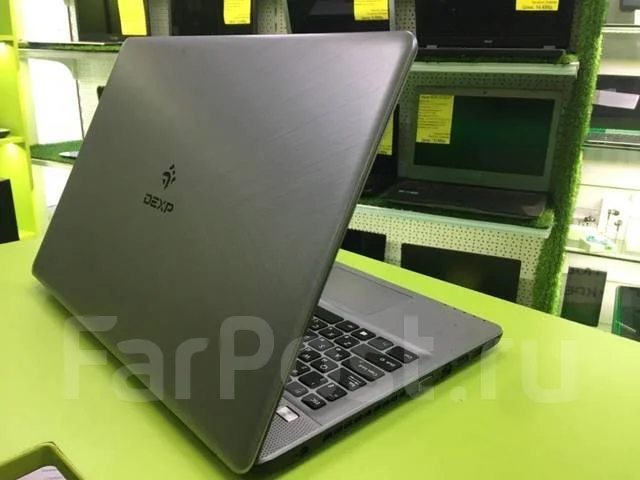 DEXP Atlas. 15.6", 1,9����, ��� 4 ��, ���� 500���, WiFi: 1, Bluetooth: 1, ����������� �� 2��. ����