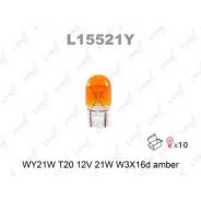 Лампа WY21W 12V W3x16D AMBER LYNXauto L15521Y