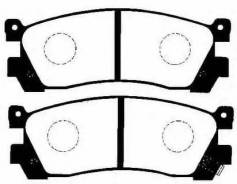 Колодки тормозные дисковые. Mazda: Bongo Friendee, Eunos Cosmo, Sentia, Efini MS-9, MPV, Luce, 929