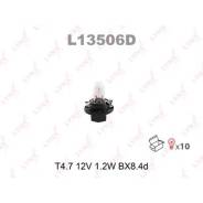 Лампа накаливания панели приборов T4.7 12V 1.2W BX8.4d LYNXauto L13506D