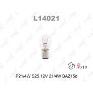 Лампа P21/4W 12V BAZ15D LYNXauto L14021
