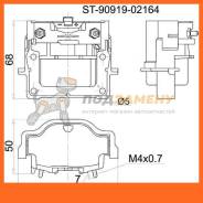 Катушка зажигания TY #A-ser, #E-ser, 1RZ/2RZ, EL##/AE##/EE##/ET###/AT19#/212 SAT / ST9091902164