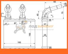 Радиатор отопителя салона NISSAN BLUEBIRD U14/SUNNY B14/PRIMERA P11 95-01 SAT / STDT073950