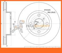 Диск тормозной передний TY Corolla/Spacio AE11#, Levin/MarinoTrueno GT AE101 SAT / ST4351212390