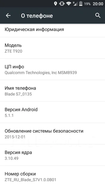 ZTE Blade S7. �/� ����