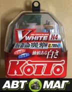 ����� ������������������� Koito Vwhite 2�� H4 12v100/90w 3700K P0746W ����