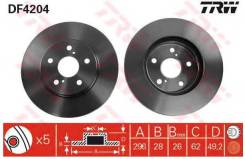 Диск тормозной передний! Toyota Camry 2.4/3.0 V6 01 DF4204_ TRW/Lucas DF4204