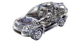 Пневмоподвеска. Lexus GX470, UZJ120 Toyota Land Cruiser Prado, KDJ120W, GRJ121W, LJ120, GRJ120W, KDJ121W, KDJ120, KDJ125W, GRJ120, GRJ125W Двигатели...