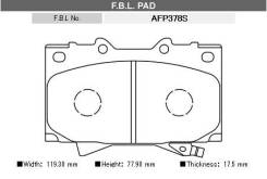 Колодка тормозная. Toyota Land Cruiser, FZJ100, FZJ105, FZJ71, FZJ74, FZJ76, FZJ78, FZJ79, GRJ71, GRJ76, GRJ76K, GRJ78, GRJ79, GRJ79K, HDJ100, HDJ100L...