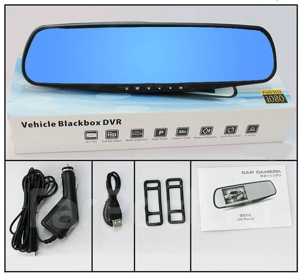 Камера vehicle blackbox dvr подключение Зеркало видеорегистратор Car DVR Mirror - #1.0 с камерой заднего вида, новый, в 