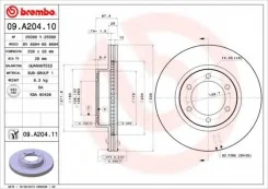 ���� ��������� �����. Brembo Toyota L. Cruiser Prado J120, Lexus GX470 4351260160, 4351260150, 4351260151 ����