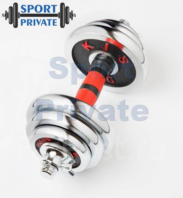 Гантели разборные, хромированные. 10 кг каждая, новый, в наличии. Цена ...