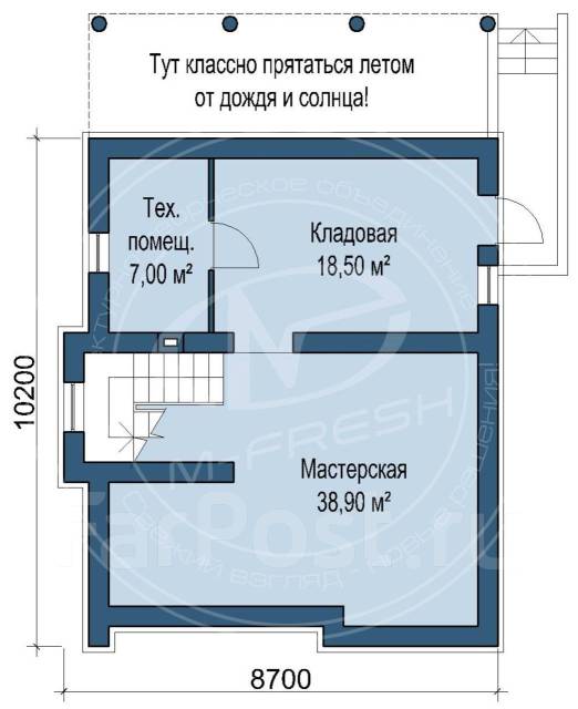 Mfresh Jamaica Maximum! зеркальный (Проект дома с цоколем! ), 200300