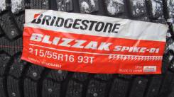 Bridgestone Blizzak Spike-01. Зимние, шипованные, без износа, 4 шт