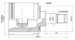 Шрус подвески. Toyota Land Cruiser Prado, KZJ120, KZJ71, KZJ71G, KZJ71W, KZJ78, KZJ78G, KZJ78W, KZJ90, KZJ90W, KZJ95, KZJ95W, RZJ120, RZJ120W, RZJ125...