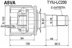 Шрус подвески. Toyota Land Cruiser, GRJ200, URJ200, URJ202, URJ202W, UZJ200, UZJ200W, VDJ200 Двигатели: 1GRFE, 1URFE, 1VDFTV, 2UZFE, 3URFE