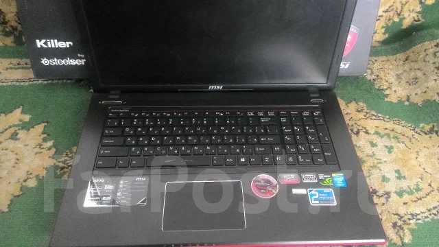 MSI GE70. 17.3", ��� 8 ��, ���� 1 000���, WiFi: 1, Bluetooth: 1, ����������� �� 4��. ����