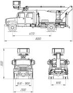 ГАЗ-33086 Земляк. АГП ПСС-131.22Э автовышка на шасси ГАЗ 33086 "Земляк" двойная кабина, 4 430 куб. см., 22 м.