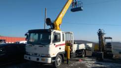 Hyundai HD120. Hyundai HD 120-грузовой бортовой с манипулятором 7.0 тонн + корзина, 6 600 куб. см., 6 500 кг.