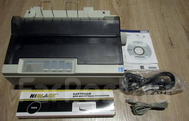 Принтер Epson LX-300+II (матричный 9pin, A4). Полный комплект, б/у, в ...