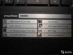 eMachines E642G. ��� 2048 ��, WiFi, Bluetooth ����