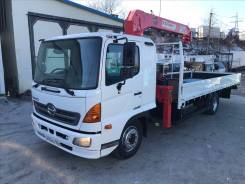 Hino Ranger. Бортовой с манипулятором. Борт 8 тонн. Стрела UNIC 500. Спальник., 7 684 куб. см., 8 000 кг.
