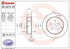 Диск тормозной. Toyota: Celica, Vista, WiLL VS, Caldina, Vista Ardeo, Matrix, Scion, Prius, Voltz, Corolla, Opa Audi S Двигатели: 1ZZFE, 2ZZGE, 1AZFSE...