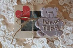 Мыло-валентинка "Медведь "Я тебя люблю", 14 и 23 февраля, 8 марта