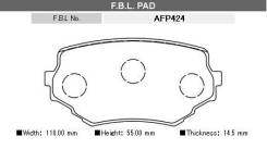 Колодка тормозная. Suzuki Escudo, TA01R, TA01W, TA02W, TA11W, TA31W, TA51W, TA52W, TD01W, TD02W, TD11W, TD31W, TD32W, TD51W, TD52W, TD61W, TD62W, TL52...