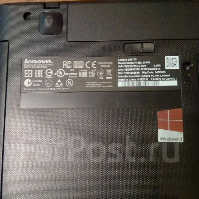 Lenovo IdeaPad Z5070. 15.6", 1,6����, ��� 6 ��, ���� 1 000���, WiFi: 1, Bluetooth: 1, ����������� �� 2��. ����
