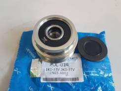 Шкив генератора. Toyota: Regius Ace, Land Cruiser, ToyoAce, Fortuner, Hilux Surf, Hiace, Land Cruiser Prado, Innova, Dyna, Hilux Двигатели: 1KDFTV, 2K...