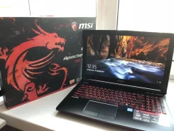 MSI GE62. 15.6", 2,6����, ��� 8 ��, ���� 1 000���, WiFi, Bluetooth, ����������� �� 3��.